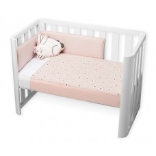 Funda nordica Minicuna Rabbit blanco rosa Sonpetit